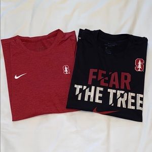 2 Nike Dri Fit Stanford short sleeve tees